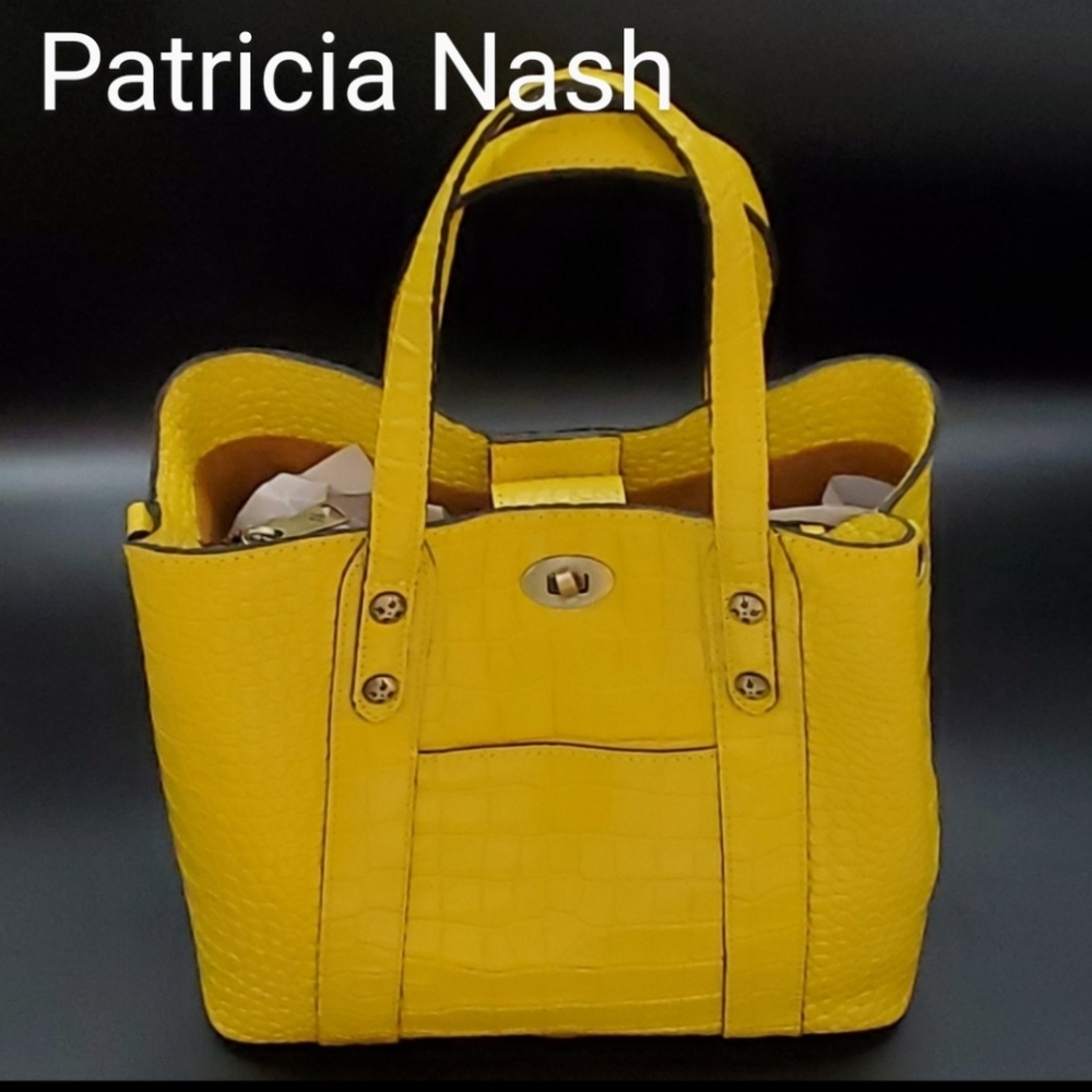 Final Price🌞Patricia Nash Vintage Croc Embossed Darby Tote Crossbody